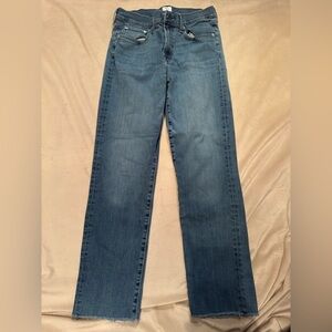 Edwin Dark Blue Women's Straight Leg Cropped Jeans, 28